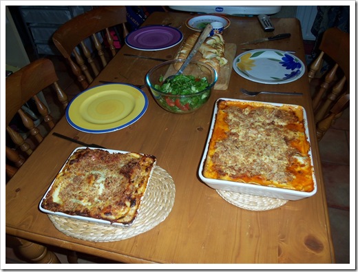 lasagne table