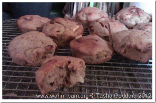 Wheat-free, low-GI, apple and banana muffins