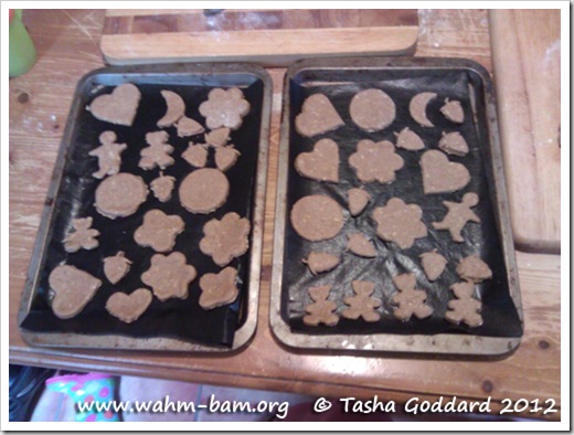 Baking biscuits: Different biscuit shapes (www.wahm-bam.org © Tasha Goddard 2012)