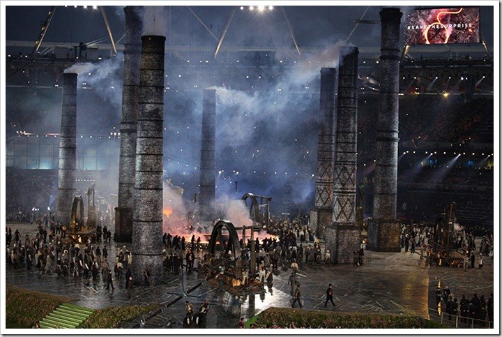 London 2012 Olympic Opening Ceremony: Industrial Revolution: Image credit Shimelle (Creative Commons)