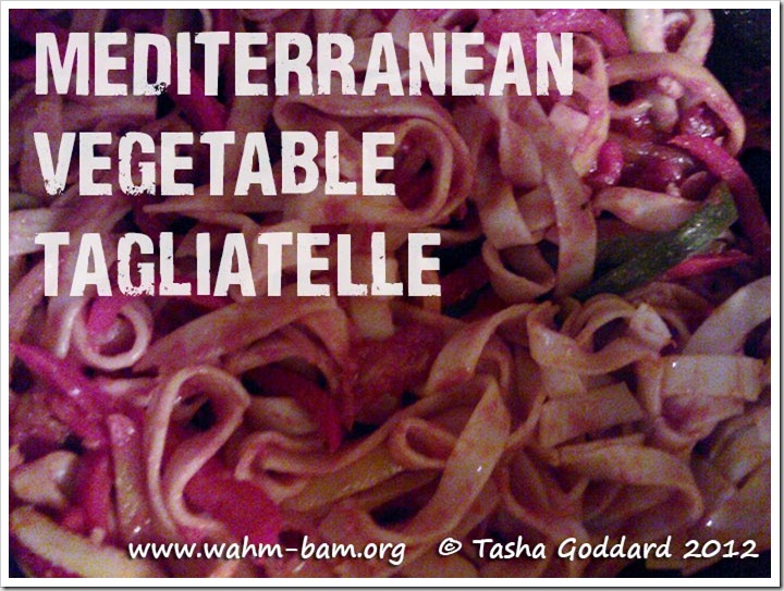 Mediterranean Vegetable Tagliatelle (vegetarian and vegan pasta dish)