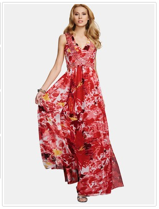K & Co Teatro Beaded Maxi Dress
