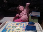 Playing Junior Scrabble (Mattel Games)